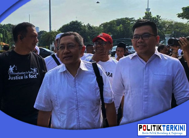 Tiba di Monas Jelang Pidato Politik,  Anas Urbaningrum Didamping Ketua Majelis Agung PKN